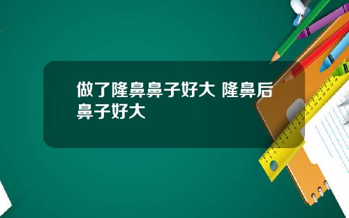 做了隆鼻鼻子好大 隆鼻后鼻子好大