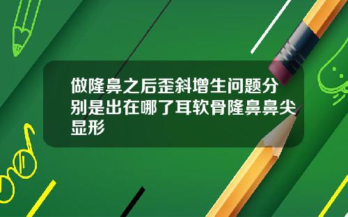 做隆鼻之后歪斜增生问题分别是出在哪了耳软骨隆鼻鼻尖显形