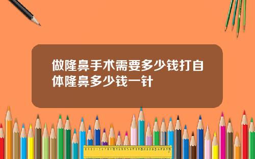 做隆鼻手术需要多少钱打自体隆鼻多少钱一针