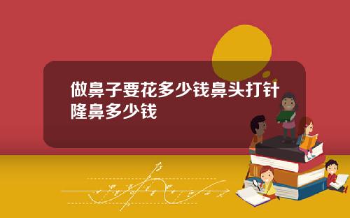 做鼻子要花多少钱鼻头打针隆鼻多少钱