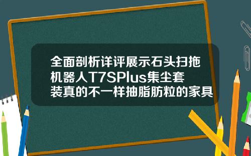 全面剖析详评展示石头扫拖机器人T7SPlus集尘套装真的不一样抽脂肪粒的家具叫什么名字