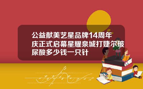 公益献美艺星品牌14周年庆正式启幕星耀泉城打婕尔玻尿酸多少钱一只针