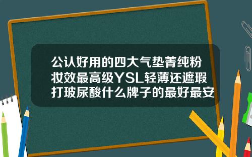 公认好用的四大气垫菁纯粉妆效最高级YSL轻薄还遮瑕打玻尿酸什么牌子的最好最安全