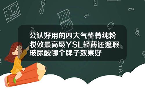 公认好用的四大气垫菁纯粉妆效最高级YSL轻薄还遮瑕玻尿酸哪个牌子效果好