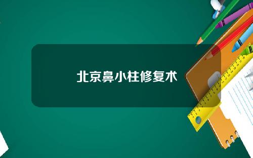 北京鼻小柱修复术