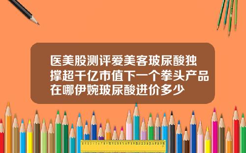 医美股测评爱美客玻尿酸独撑超千亿市值下一个拳头产品在哪伊婉玻尿酸进价多少