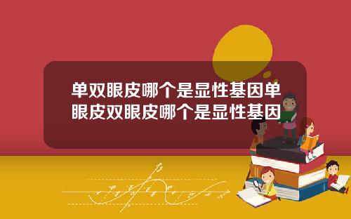 单双眼皮哪个是显性基因单眼皮双眼皮哪个是显性基因