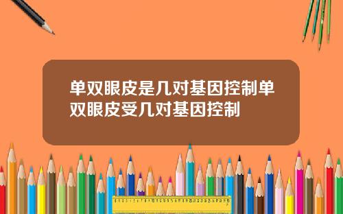 单双眼皮是几对基因控制单双眼皮受几对基因控制