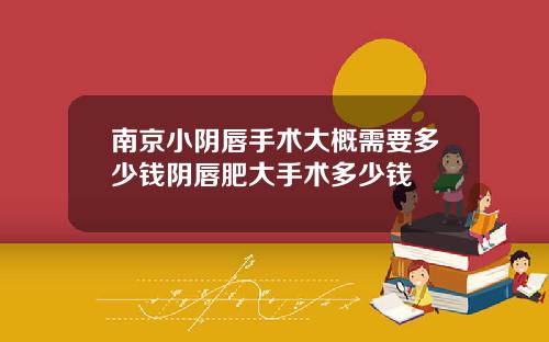 南京小阴唇手术大概需要多少钱阴唇肥大手术多少钱