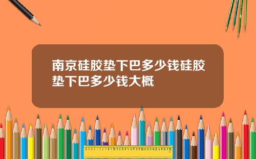 南京硅胶垫下巴多少钱硅胶垫下巴多少钱大概