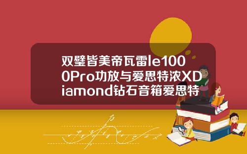 双璧皆美帝瓦雷le1000Pro功放与爱思特浓XDiamond钻石音箱爱思特眼部专家有哪些品牌