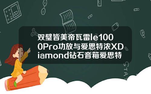 双璧皆美帝瓦雷le1000Pro功放与爱思特浓XDiamond钻石音箱爱思特眼部专家有哪些品牌