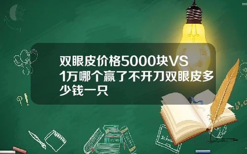 双眼皮价格5000块VS1万哪个赢了不开刀双眼皮多少钱一只