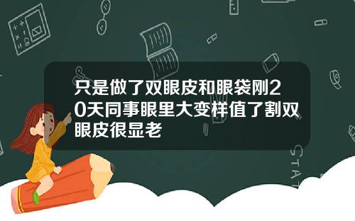 只是做了双眼皮和眼袋刚20天同事眼里大变样值了割双眼皮很显老