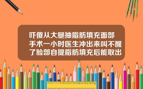 吓傻从大腿抽脂肪填充面部手术一小时医生冲出来叫不醒了脸部自提脂肪填充后能取出来吗