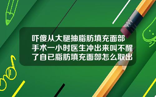 吓傻从大腿抽脂肪填充面部手术一小时医生冲出来叫不醒了自已脂肪填充面部怎么取出来