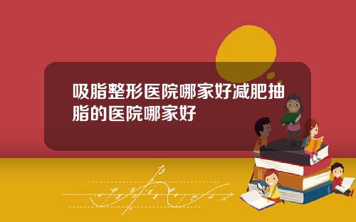 吸脂整形医院哪家好减肥抽脂的医院哪家好