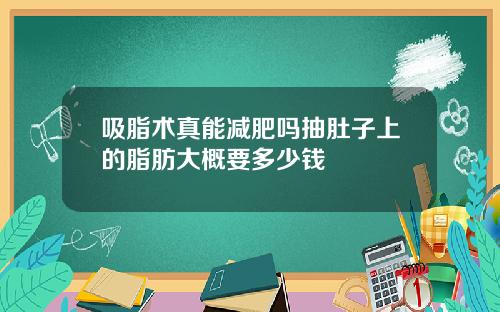 吸脂术真能减肥吗抽肚子上的脂肪大概要多少钱