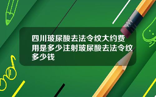 四川玻尿酸去法令纹大约费用是多少注射玻尿酸去法令纹多少钱
