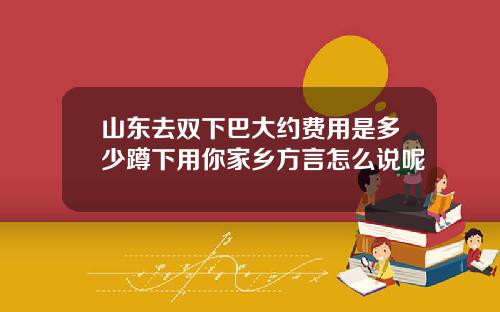 山东去双下巴大约费用是多少蹲下用你家乡方言怎么说呢