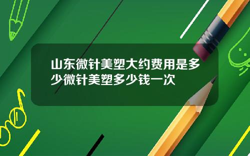 山东微针美塑大约费用是多少微针美塑多少钱一次