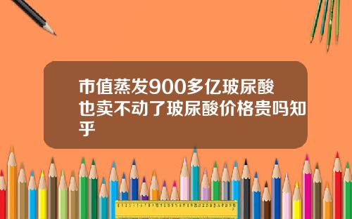市值蒸发900多亿玻尿酸也卖不动了玻尿酸价格贵吗知乎