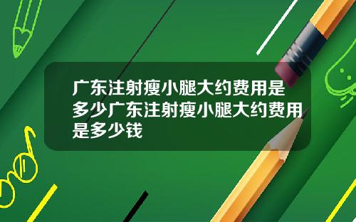 广东注射瘦小腿大约费用是多少广东注射瘦小腿大约费用是多少钱