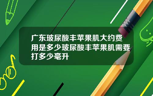 广东玻尿酸丰苹果肌大约费用是多少玻尿酸丰苹果肌需要打多少毫升