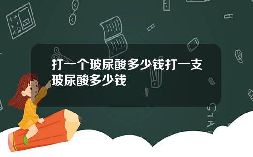 打一个玻尿酸多少钱打一支玻尿酸多少钱