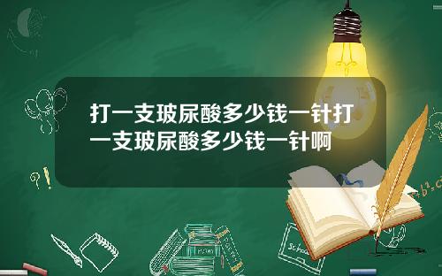 打一支玻尿酸多少钱一针打一支玻尿酸多少钱一针啊