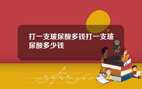 打一支玻尿酸多钱打一支玻尿酸多少钱