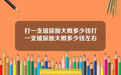 打一支玻尿酸大概多少钱打一支玻尿酸大概多少钱左右