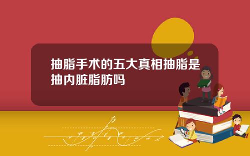抽脂手术的五大真相抽脂是抽内脏脂肪吗