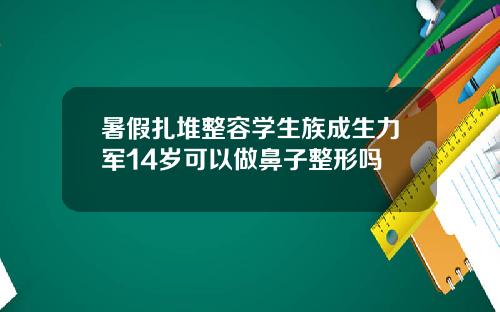 暑假扎堆整容学生族成生力军14岁可以做鼻子整形吗