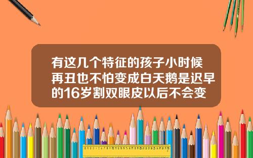 有这几个特征的孩子小时候再丑也不怕变成白天鹅是迟早的16岁割双眼皮以后不会变形只会变大眼睛是吗