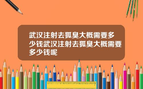 武汉注射去狐臭大概需要多少钱武汉注射去狐臭大概需要多少钱呢