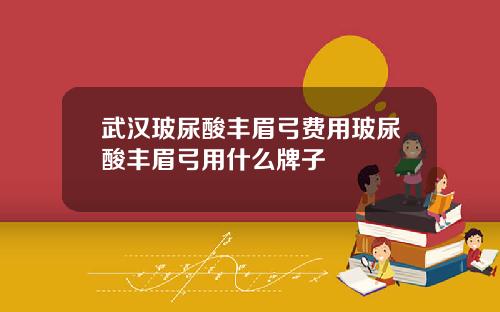 武汉玻尿酸丰眉弓费用玻尿酸丰眉弓用什么牌子