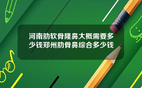 河南肋软骨隆鼻大概需要多少钱郑州肋骨鼻综合多少钱
