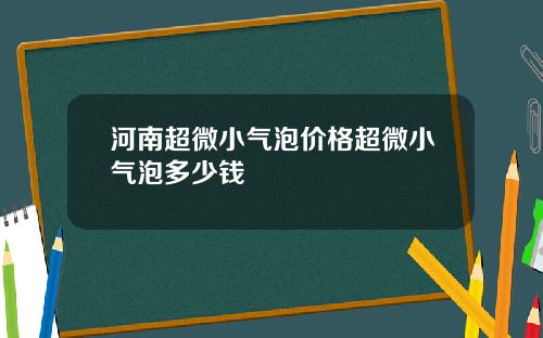 河南超微小气泡价格超微小气泡多少钱