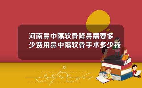 河南鼻中隔软骨隆鼻需要多少费用鼻中隔软骨手术多少钱