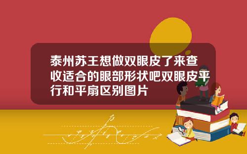 泰州苏王想做双眼皮了来查收适合的眼部形状吧双眼皮平行和平扇区别图片