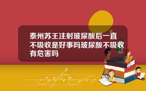 泰州苏王注射玻尿酸后一直不吸收是好事吗玻尿酸不吸收有危害吗