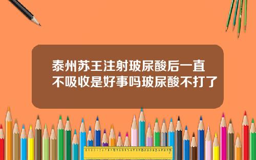 泰州苏王注射玻尿酸后一直不吸收是好事吗玻尿酸不打了