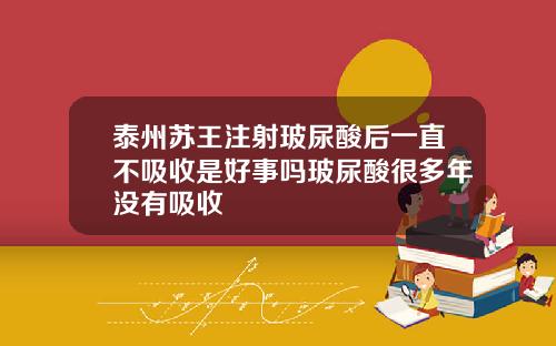 泰州苏王注射玻尿酸后一直不吸收是好事吗玻尿酸很多年没有吸收
