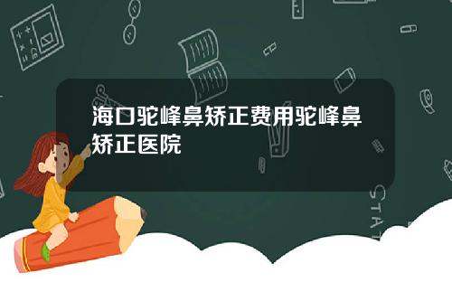 海口驼峰鼻矫正费用驼峰鼻矫正医院