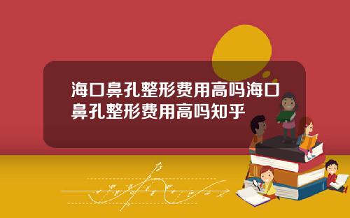 海口鼻孔整形费用高吗海口鼻孔整形费用高吗知乎