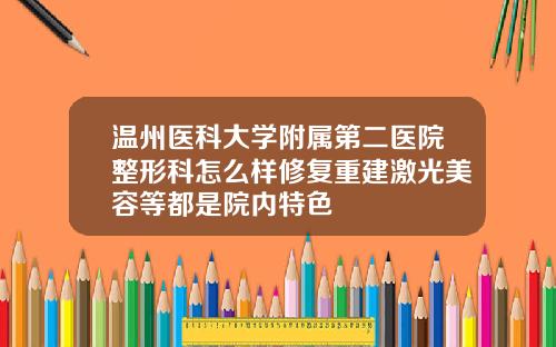 温州医科大学附属第二医院整形科怎么样修复重建激光美容等都是院内特色