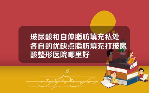 玻尿酸和自体脂肪填充私处各自的优缺点脂肪填充打玻尿酸整形医院哪里好