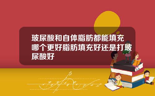玻尿酸和自体脂肪都能填充哪个更好脂肪填充好还是打玻尿酸好
