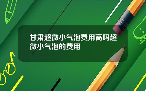 甘肃超微小气泡费用高吗超微小气泡的费用